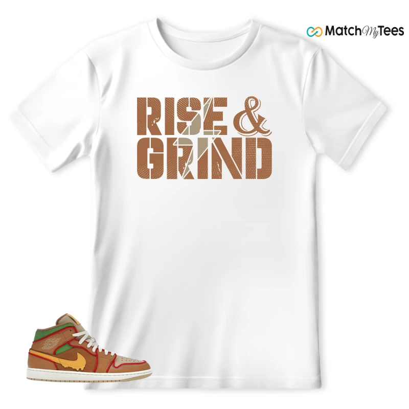 NIKE AIR JORDAN 1 MID SE CHEESEBURGER SNEAKER Matching Tees t-shirt