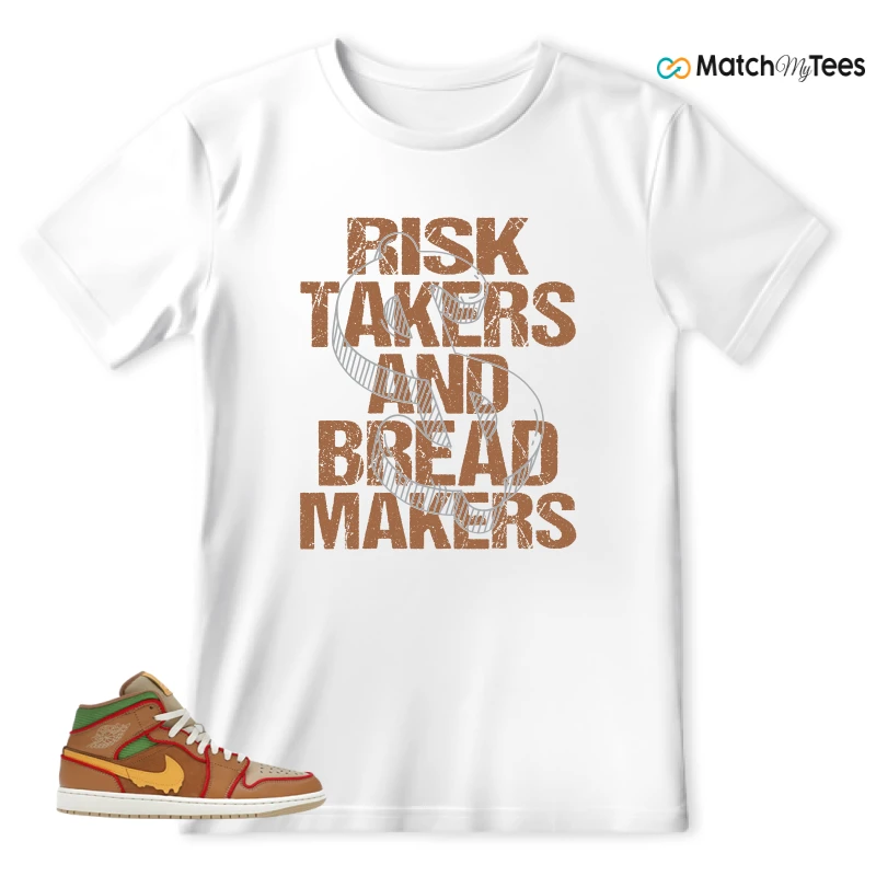 NIKE AIR JORDAN 1 MID SE CHEESEBURGER SNEAKER Matching Tees t-shirt