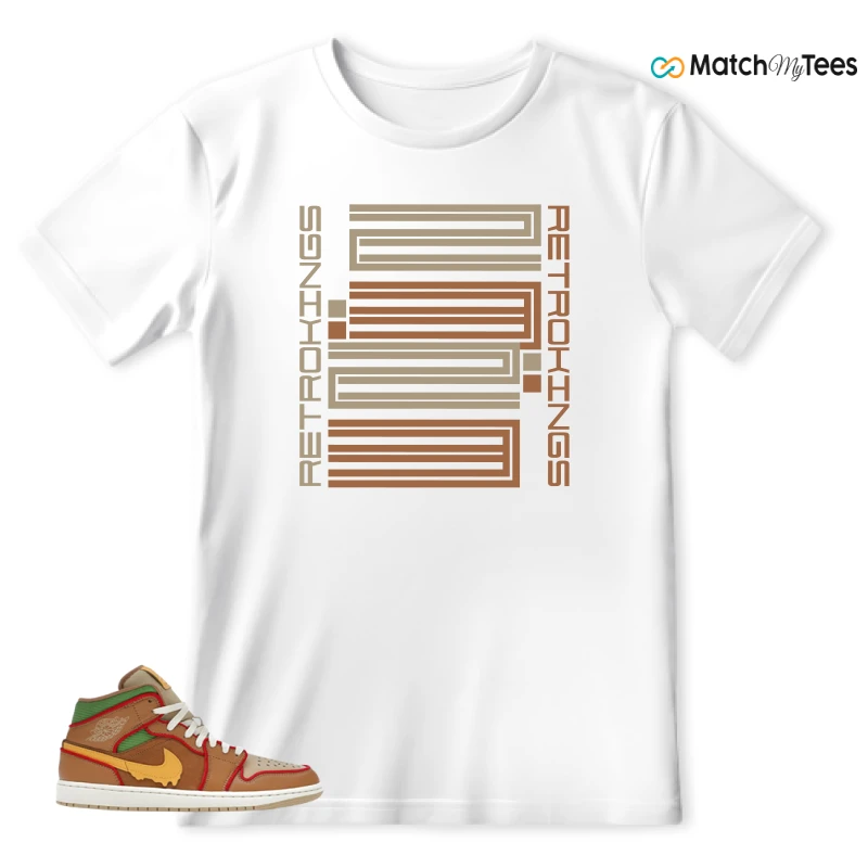 NIKE AIR JORDAN 1 MID SE CHEESEBURGER SNEAKER Matching Tees t-shirt