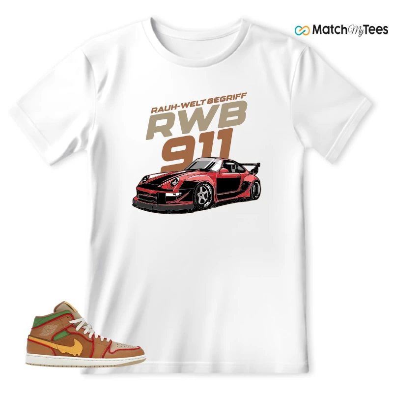 NIKE AIR JORDAN 1 MID SE CHEESEBURGER SNEAKER Matching Tees t-shirt