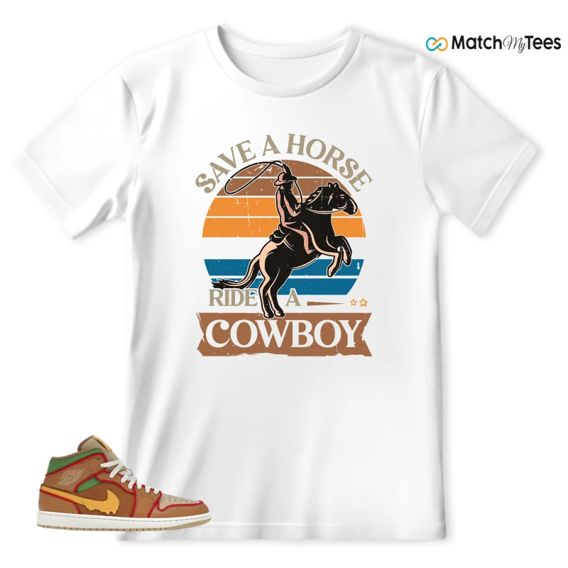 NIKE AIR JORDAN 1 MID SE CHEESEBURGER SNEAKER Matching Tees t-shirt