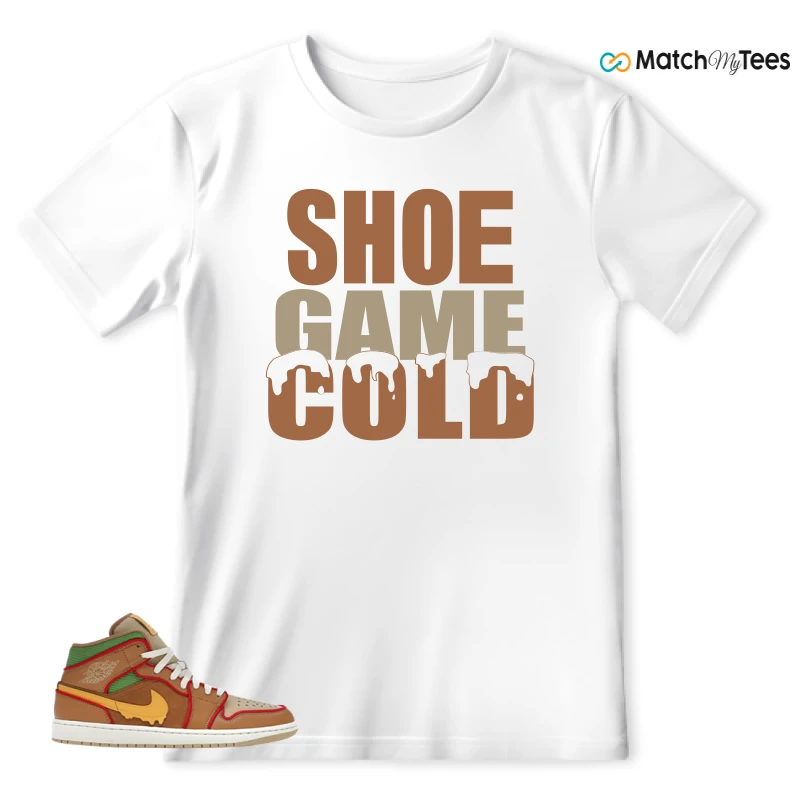 NIKE AIR JORDAN 1 MID SE CHEESEBURGER SNEAKER Matching Tees t-shirt