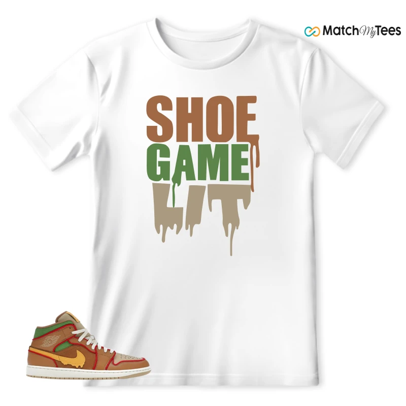 NIKE AIR JORDAN 1 MID SE CHEESEBURGER SNEAKER Matching Tees t-shirt