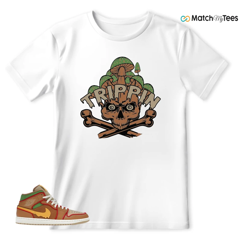 NIKE AIR JORDAN 1 MID SE CHEESEBURGER SNEAKER Matching Tees t-shirt