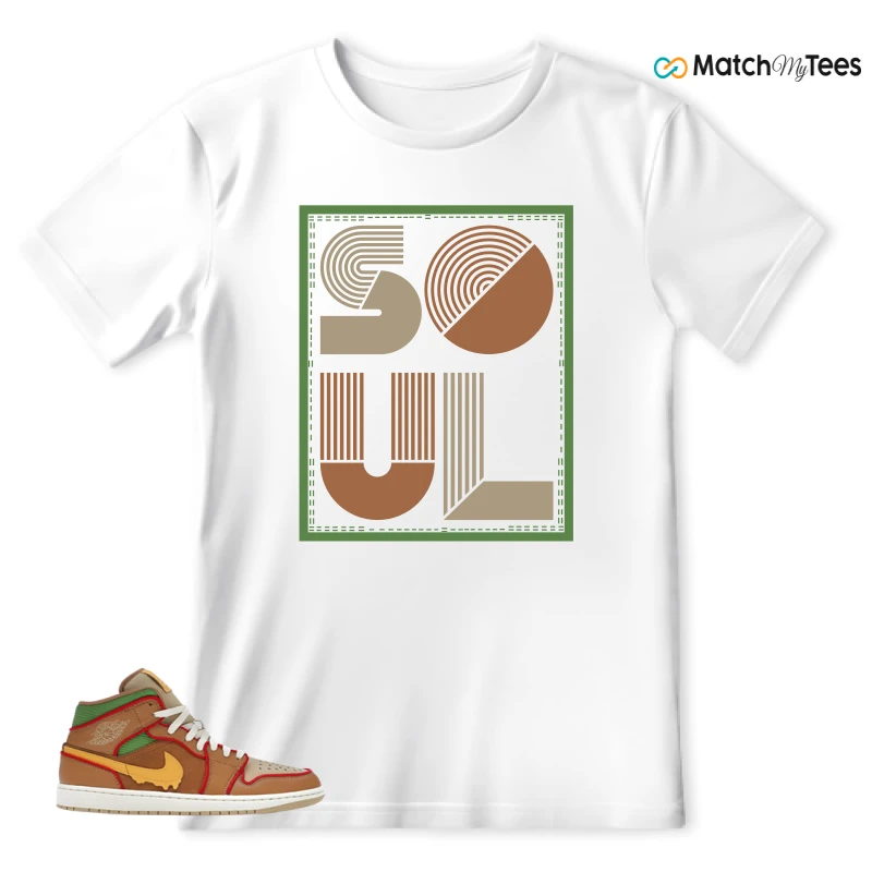 NIKE AIR JORDAN 1 MID SE CHEESEBURGER SNEAKER Matching Tees t-shirt
