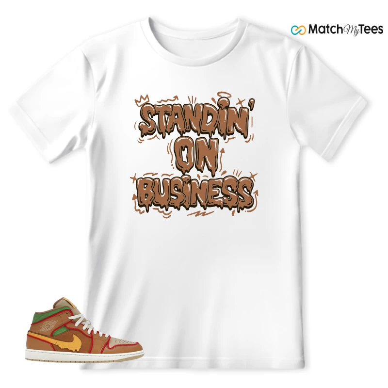 NIKE AIR JORDAN 1 MID SE CHEESEBURGER SNEAKER Matching Tees t-shirt