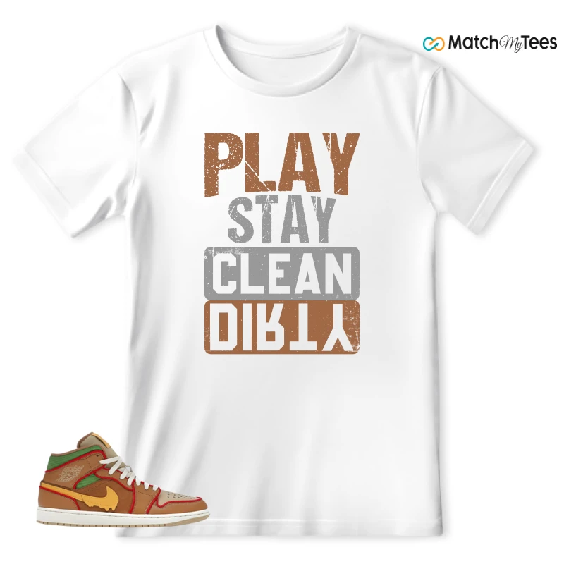 NIKE AIR JORDAN 1 MID SE CHEESEBURGER SNEAKER Matching Tees t-shirt