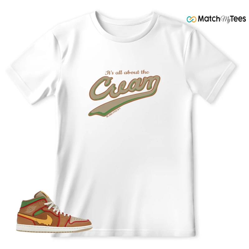 NIKE AIR JORDAN 1 MID SE CHEESEBURGER SNEAKER Matching Tees t-shirt