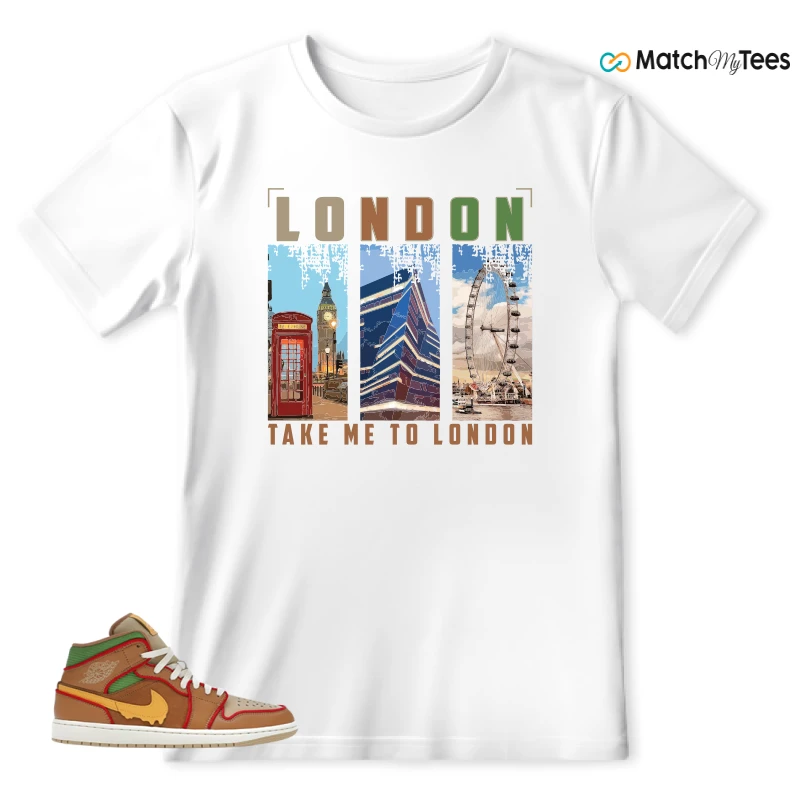 NIKE AIR JORDAN 1 MID SE CHEESEBURGER SNEAKER Matching Tees t-shirt