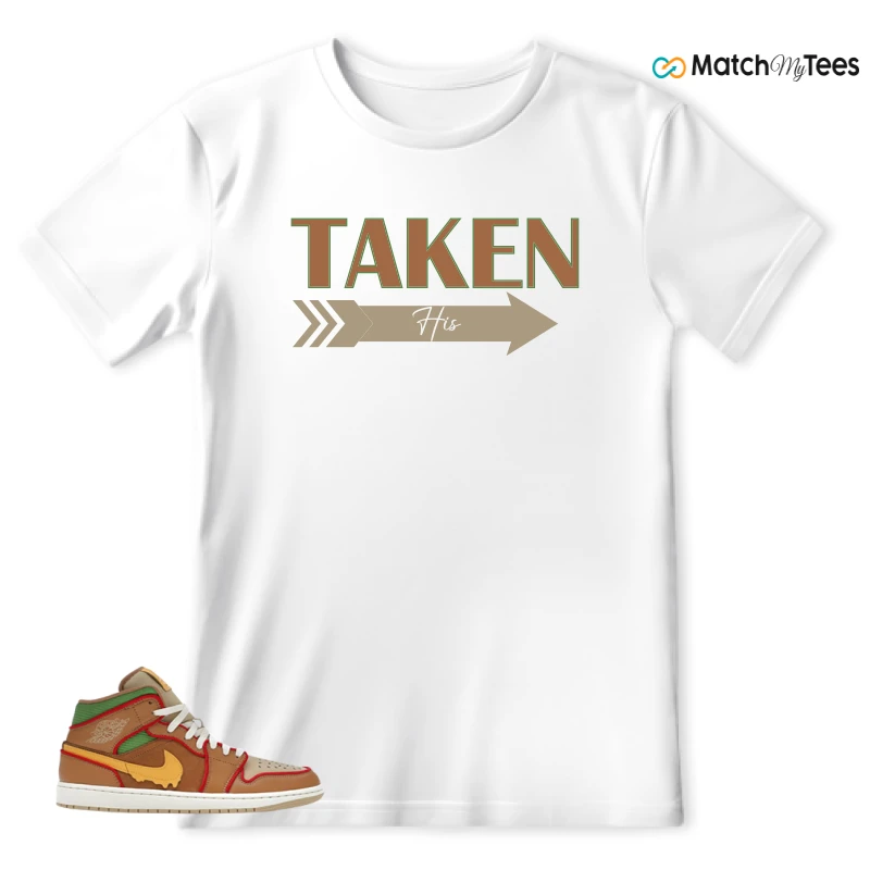 NIKE AIR JORDAN 1 MID SE CHEESEBURGER SNEAKER Matching Tees t-shirt