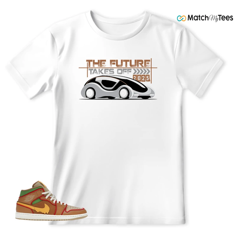 NIKE AIR JORDAN 1 MID SE CHEESEBURGER SNEAKER Matching Tees t-shirt
