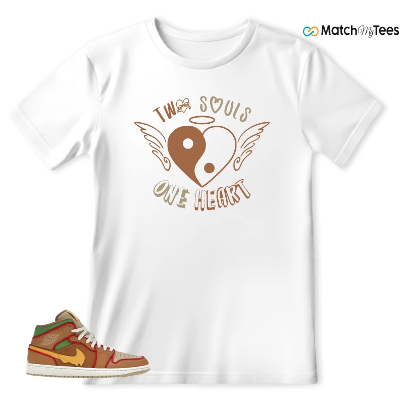 NIKE AIR JORDAN 1 MID SE CHEESEBURGER SNEAKER Matching Tees t-shirt
