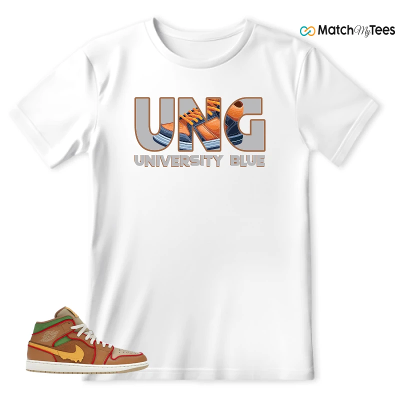 NIKE AIR JORDAN 1 MID SE CHEESEBURGER SNEAKER Matching Tees t-shirt
