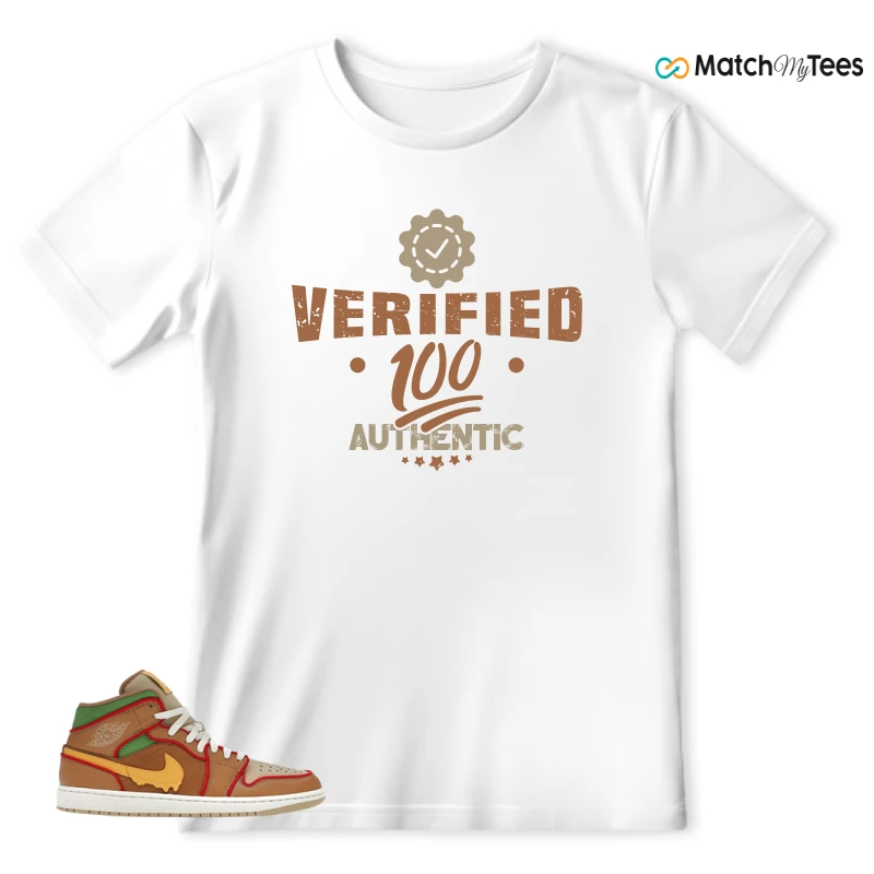 NIKE AIR JORDAN 1 MID SE CHEESEBURGER SNEAKER Matching Tees t-shirt