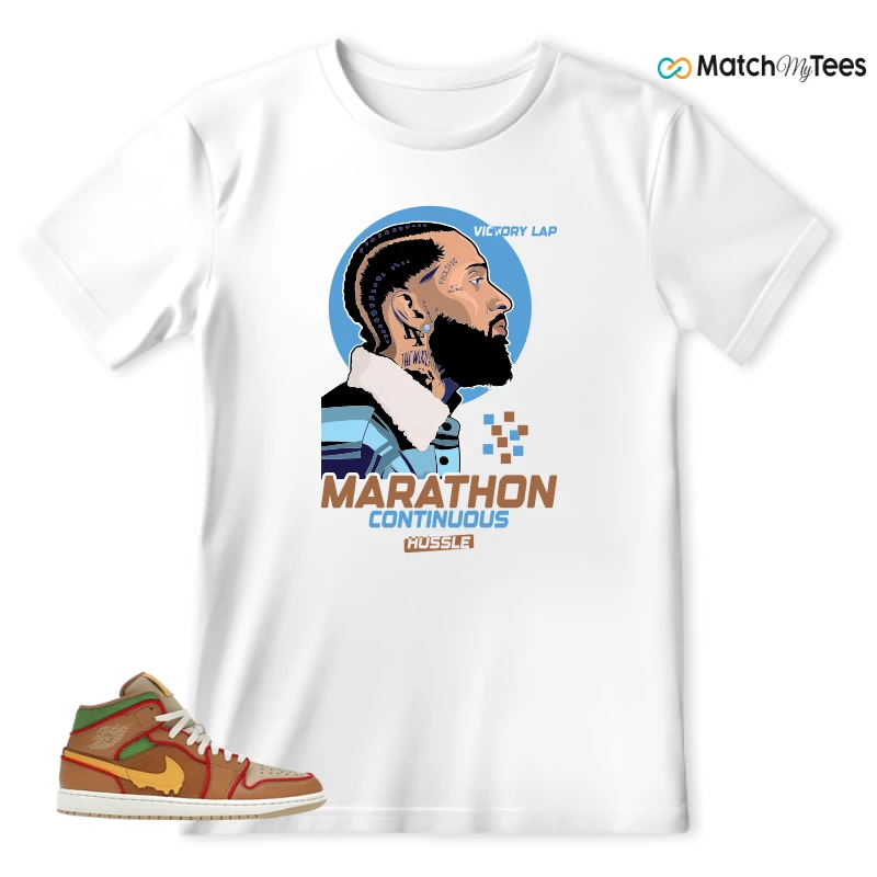 NIKE AIR JORDAN 1 MID SE CHEESEBURGER SNEAKER Matching Tees t-shirt