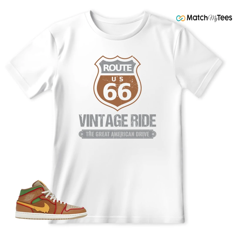NIKE AIR JORDAN 1 MID SE CHEESEBURGER SNEAKER Matching Tees t-shirt