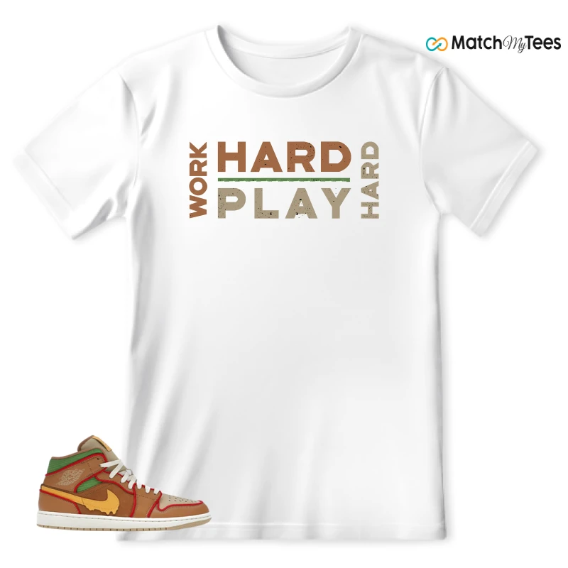 NIKE AIR JORDAN 1 MID SE CHEESEBURGER SNEAKER Matching Tees t-shirt