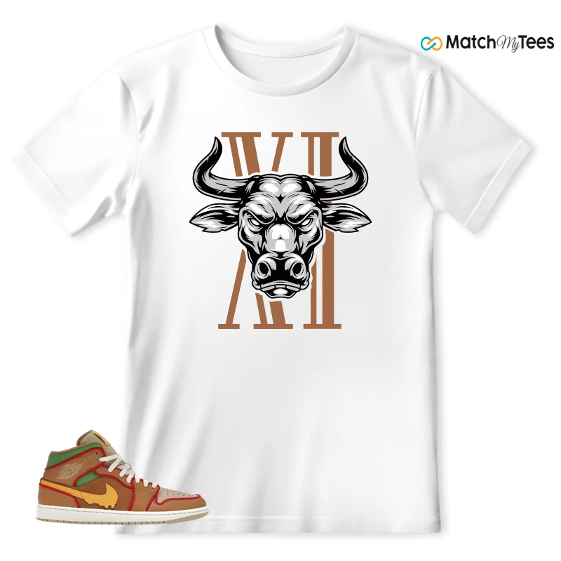 NIKE AIR JORDAN 1 MID SE CHEESEBURGER SNEAKER Matching Tees t-shirt