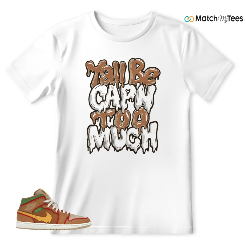 NIKE AIR JORDAN 1 MID SE CHEESEBURGER SNEAKER Matching Tees t-shirt