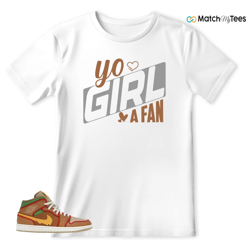 NIKE AIR JORDAN 1 MID SE CHEESEBURGER SNEAKER Matching Tees t-shirt