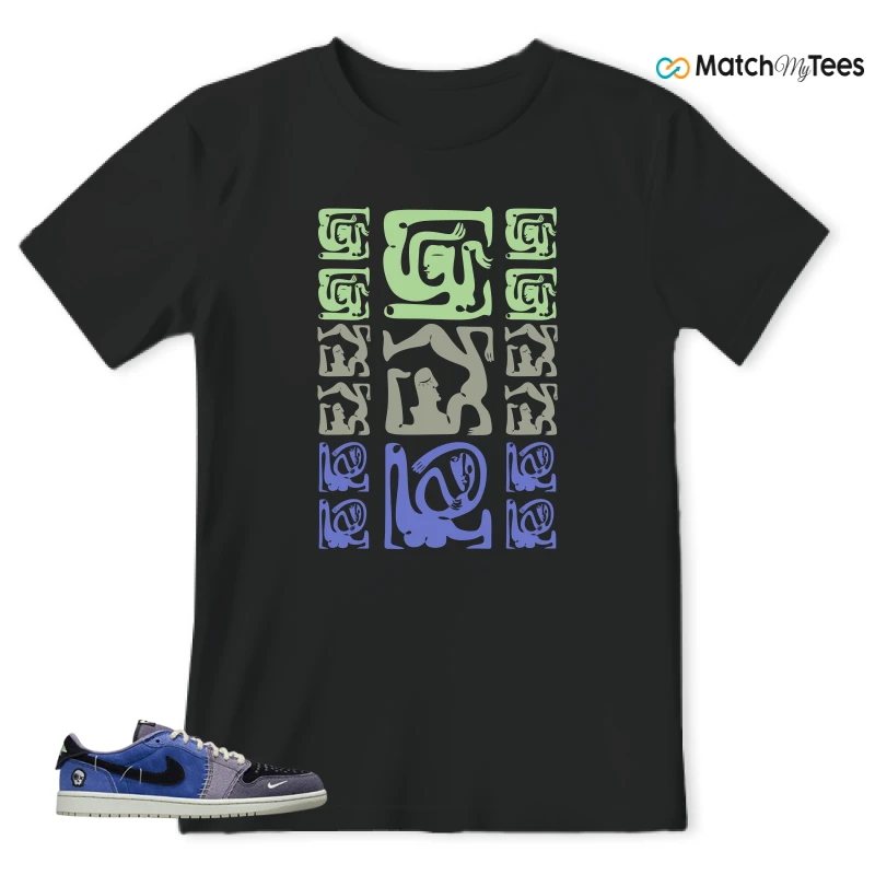 NIKE AIR JORDAN 1 RETRO LOW OG X ZION WILLIAMSON VOODOO ALTERNATE SNEAKER Matching Tees t-shirt