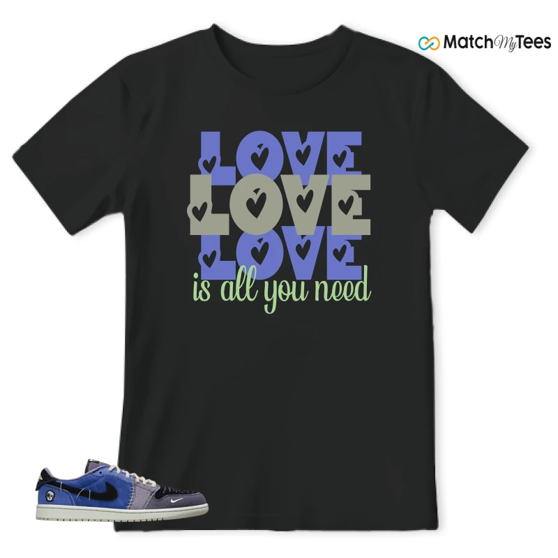 NIKE AIR JORDAN 1 RETRO LOW OG X ZION WILLIAMSON VOODOO ALTERNATE SNEAKER/REGENCY PURPLE/VAPOR GREEN/BLACK/DARK RAISIN/DAYBREAK/LIGHT SILVER matching T-shirt