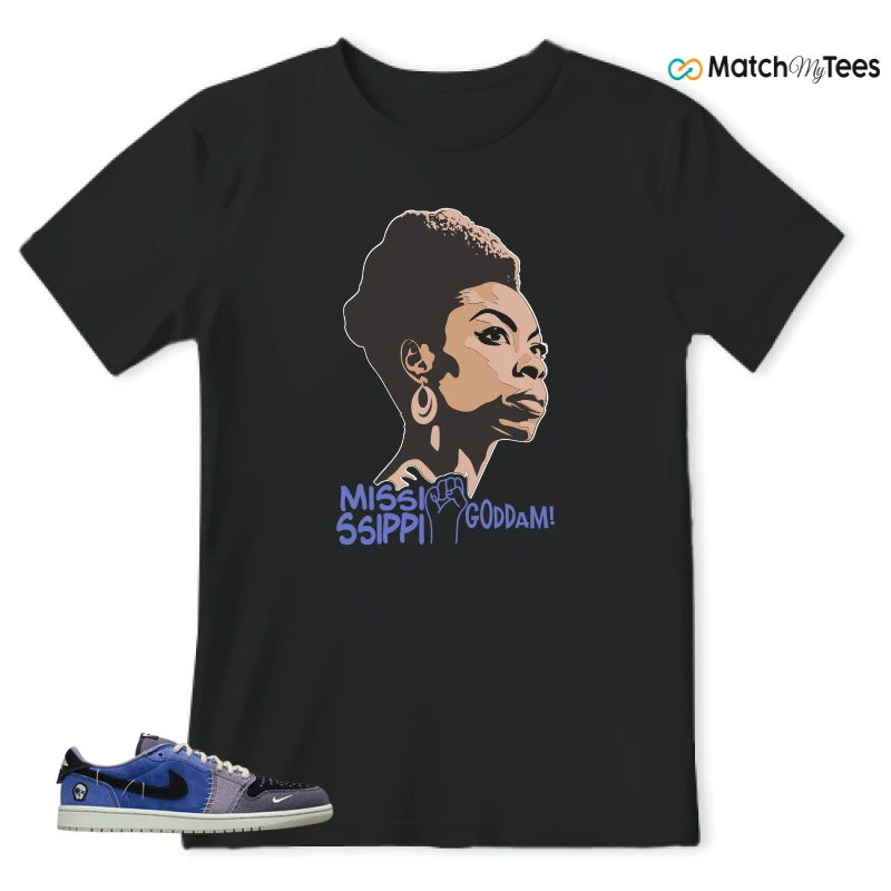 NIKE AIR JORDAN 1 RETRO LOW OG X ZION WILLIAMSON VOODOO ALTERNATE SNEAKER Matching Tees t-shirt