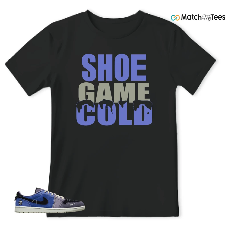 NIKE AIR JORDAN 1 RETRO LOW OG X ZION WILLIAMSON VOODOO ALTERNATE SNEAKER/REGENCY PURPLE/VAPOR GREEN/BLACK/DARK RAISIN/DAYBREAK/LIGHT SILVER matching T-shirt