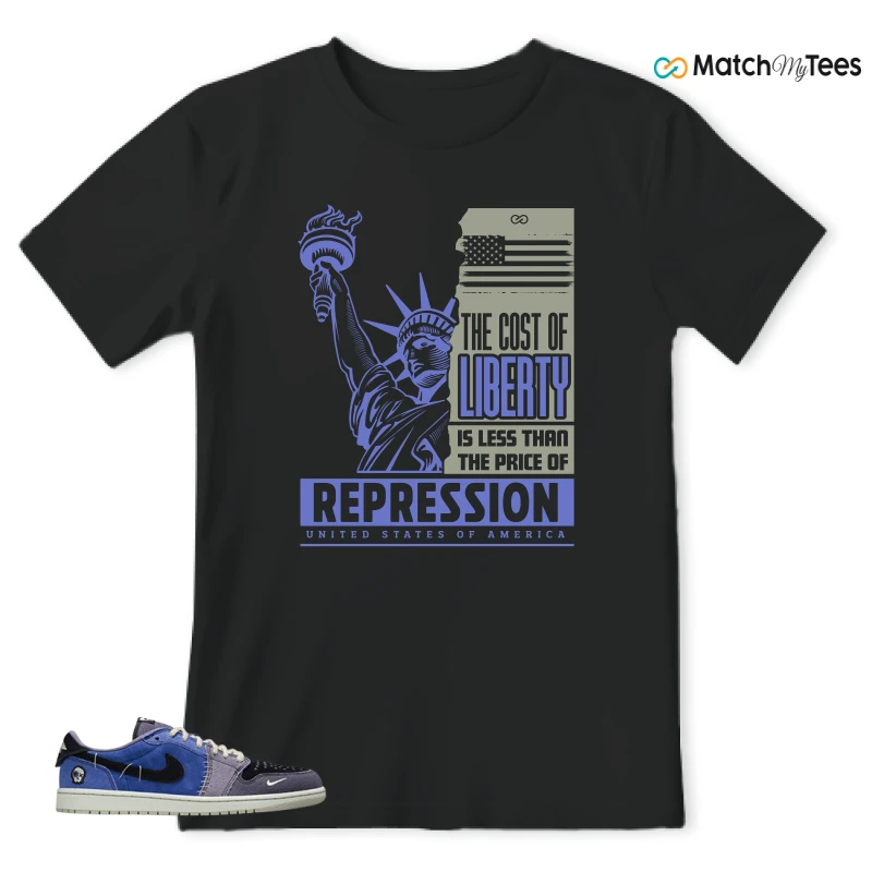 NIKE AIR JORDAN 1 RETRO LOW OG X ZION WILLIAMSON VOODOO ALTERNATE SNEAKER Matching Tees t-shirt