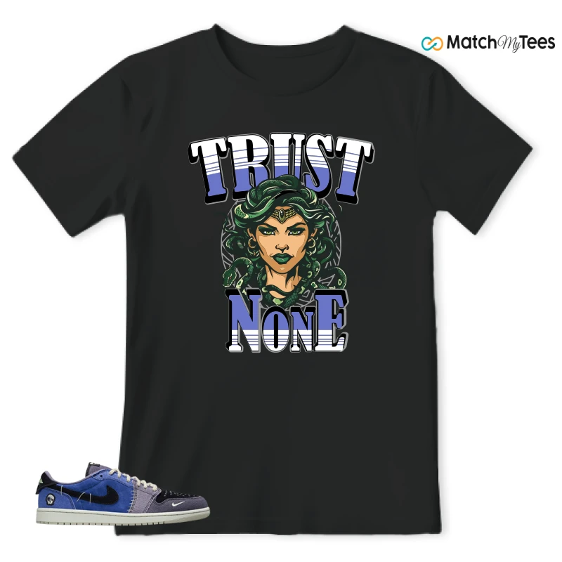 NIKE AIR JORDAN 1 RETRO LOW OG X ZION WILLIAMSON VOODOO ALTERNATE SNEAKER Matching Tees t-shirt
