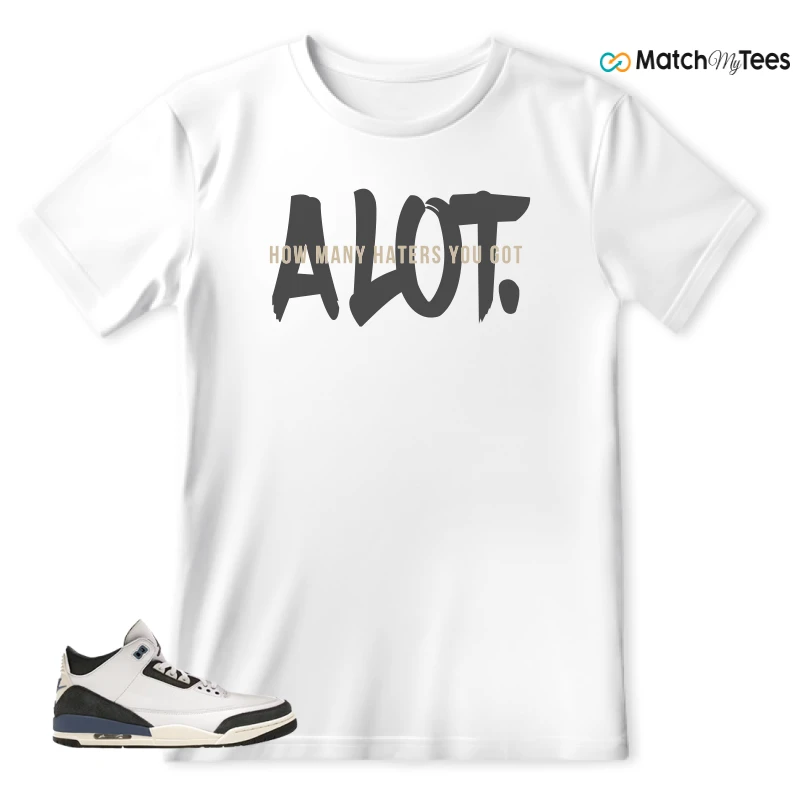 NIKE AIR JORDAN 3 X A MA MANIERE DIFFUSED BLUE SNEAKER Matching Tees t-shirt