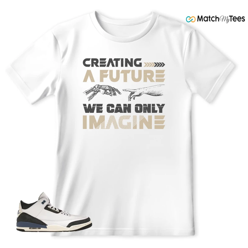 NIKE AIR JORDAN 3 X A MA MANIERE DIFFUSED BLUE SNEAKER Matching Tees t-shirt
