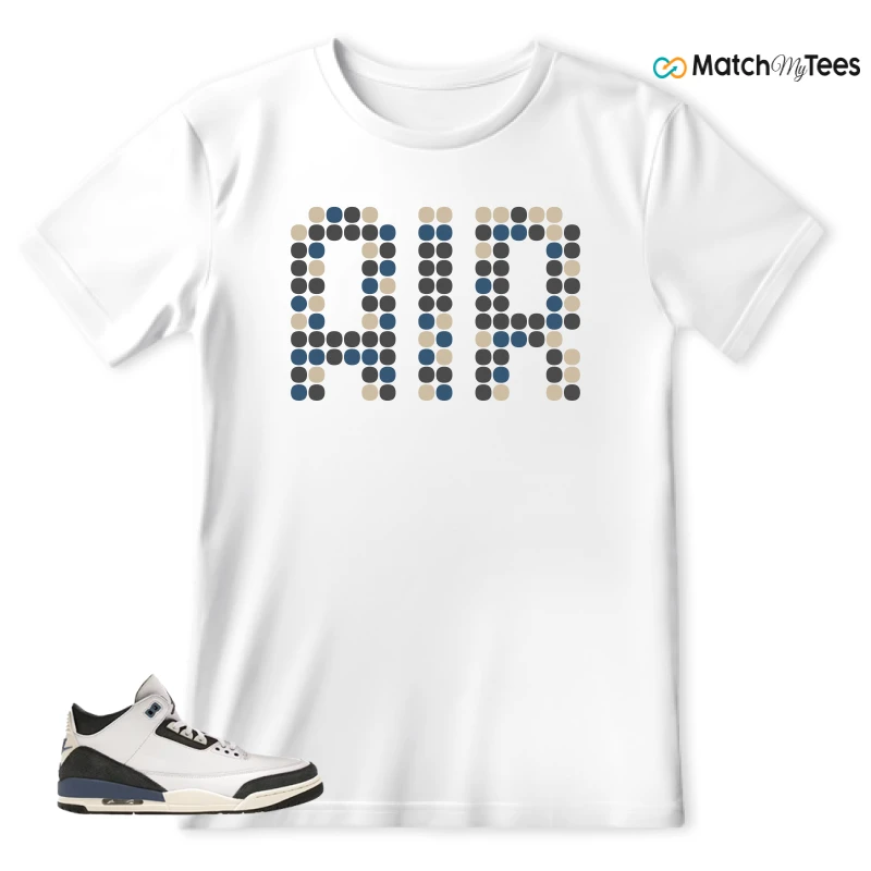 NIKE AIR JORDAN 3 X A MA MANIERE DIFFUSED BLUE SNEAKER Matching Tees t-shirt