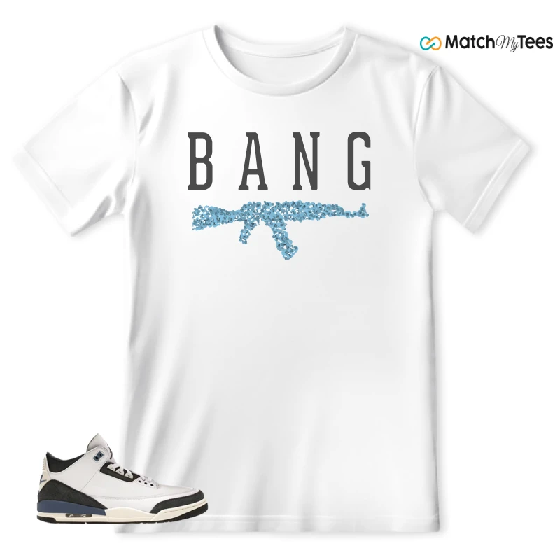 NIKE AIR JORDAN 3 X A MA MANIERE DIFFUSED BLUE SNEAKER Matching Tees t-shirt