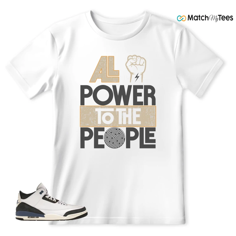 NIKE AIR JORDAN 3 X A MA MANIERE DIFFUSED BLUE SNEAKER Matching Tees t-shirt