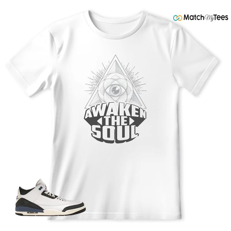 NIKE AIR JORDAN 3 X A MA MANIERE DIFFUSED BLUE SNEAKER Matching Tees t-shirt