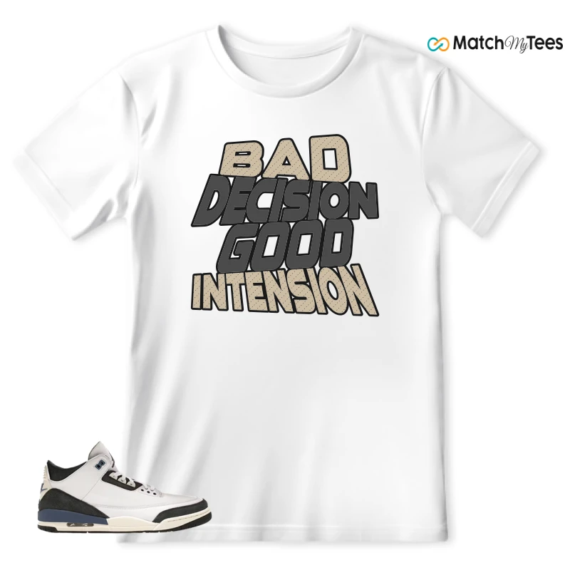 NIKE AIR JORDAN 3 X A MA MANIERE DIFFUSED BLUE SNEAKER Matching Tees t-shirt