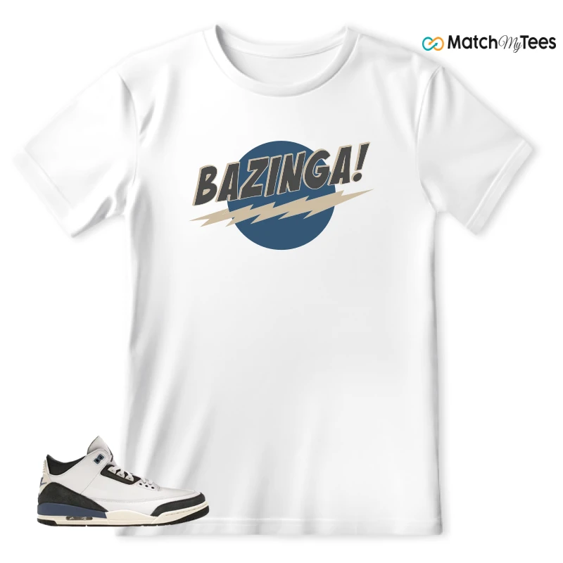 NIKE AIR JORDAN 3 X A MA MANIERE DIFFUSED BLUE SNEAKER Matching Tees t-shirt