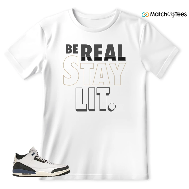 NIKE AIR JORDAN 3 X A MA MANIERE DIFFUSED BLUE SNEAKER Matching Tees t-shirt