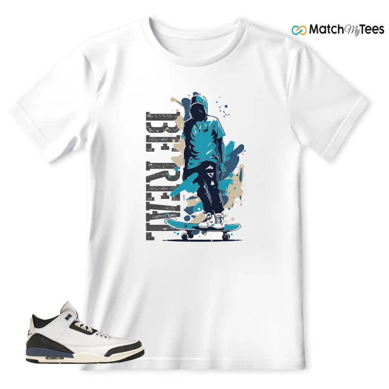 NIKE AIR JORDAN 3 X A MA MANIERE DIFFUSED BLUE SNEAKER Matching Tees t-shirt