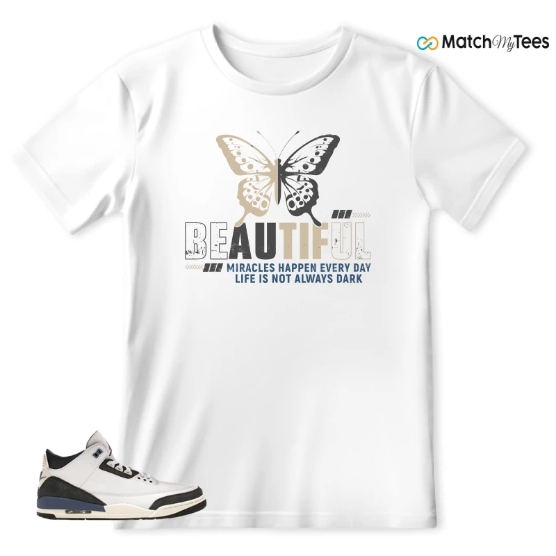 NIKE AIR JORDAN 3 X A MA MANIERE DIFFUSED BLUE SNEAKER Matching Tees t-shirt