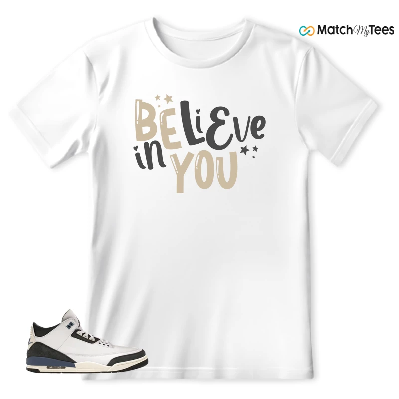 NIKE AIR JORDAN 3 X A MA MANIERE DIFFUSED BLUE SNEAKER Matching Tees t-shirt