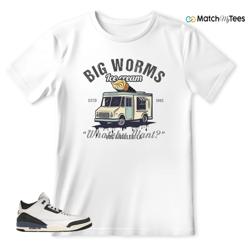 NIKE AIR JORDAN 3 X A MA MANIERE DIFFUSED BLUE SNEAKER Matching Tees t-shirt