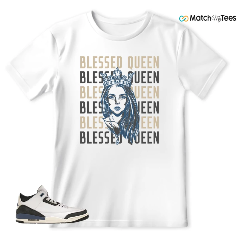 NIKE AIR JORDAN 3 X A MA MANIERE DIFFUSED BLUE SNEAKER Matching Tees t-shirt