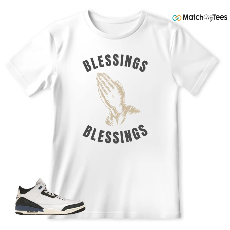 NIKE AIR JORDAN 3 X A MA MANIERE DIFFUSED BLUE SNEAKER Matching Tees t-shirt