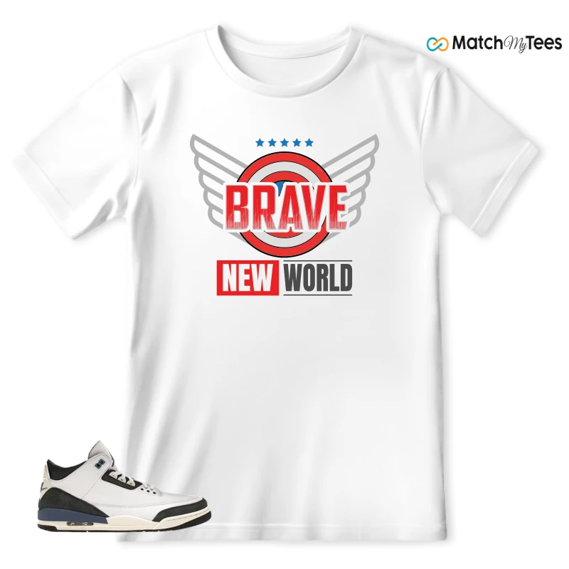 NIKE AIR JORDAN 3 X A MA MANIERE DIFFUSED BLUE SNEAKER Matching Tees t-shirt