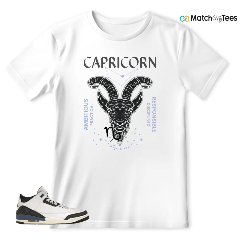 NIKE AIR JORDAN 3 X A MA MANIERE DIFFUSED BLUE SNEAKER Matching Tees t-shirt
