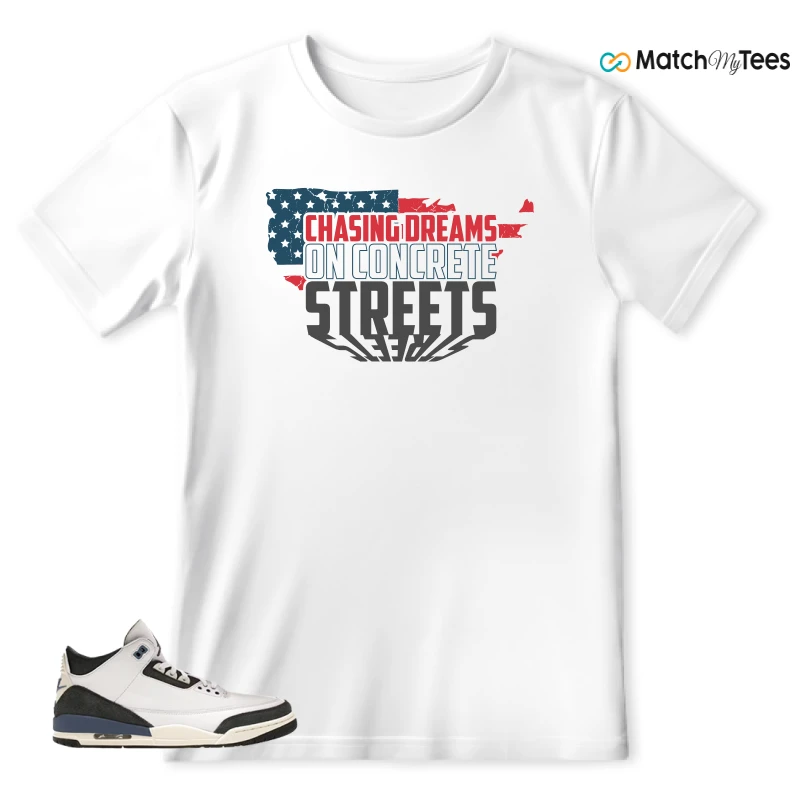 NIKE AIR JORDAN 3 X A MA MANIERE DIFFUSED BLUE SNEAKER Matching Tees t-shirt