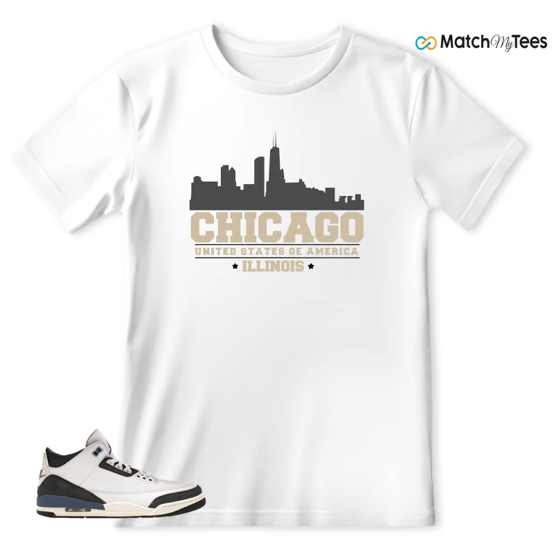 NIKE AIR JORDAN 3 X A MA MANIERE DIFFUSED BLUE SNEAKER Matching Tees t-shirt