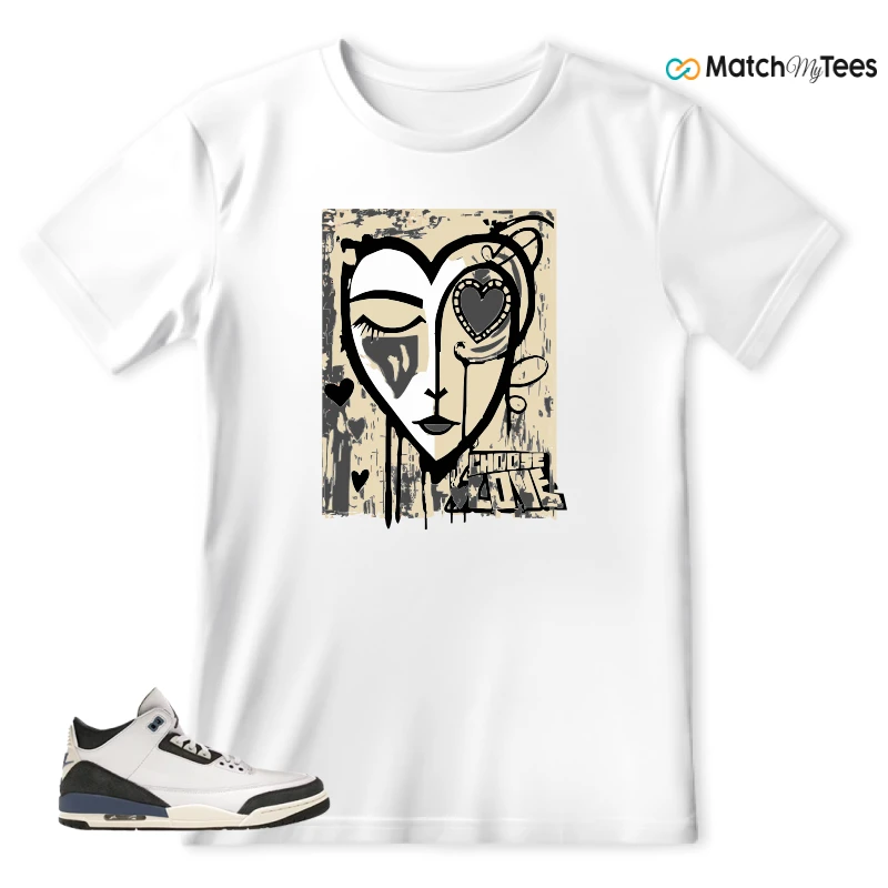 NIKE AIR JORDAN 3 X A MA MANIERE DIFFUSED BLUE SNEAKER Matching Tees t-shirt
